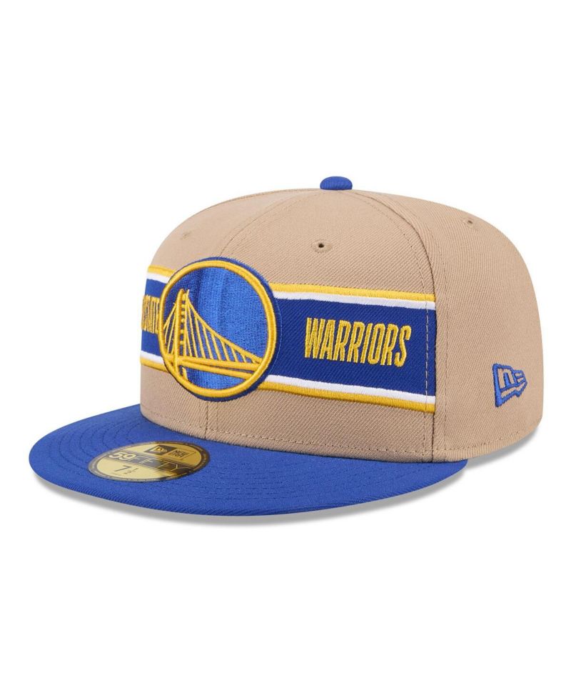 Men's Tan/Royal Golden State Warriors 2024 NBA Draft 59FIFTY Fitted Hat