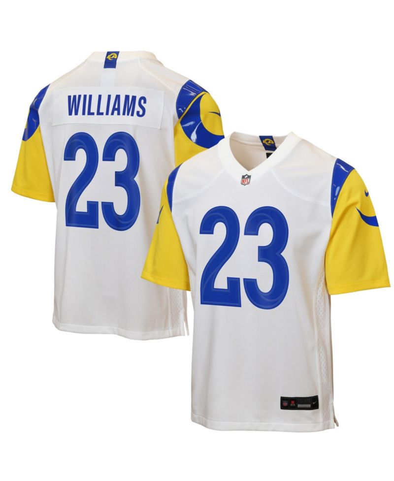 Big Boys and Girls Kyren Williams White Los Angeles Rams Game Jersey