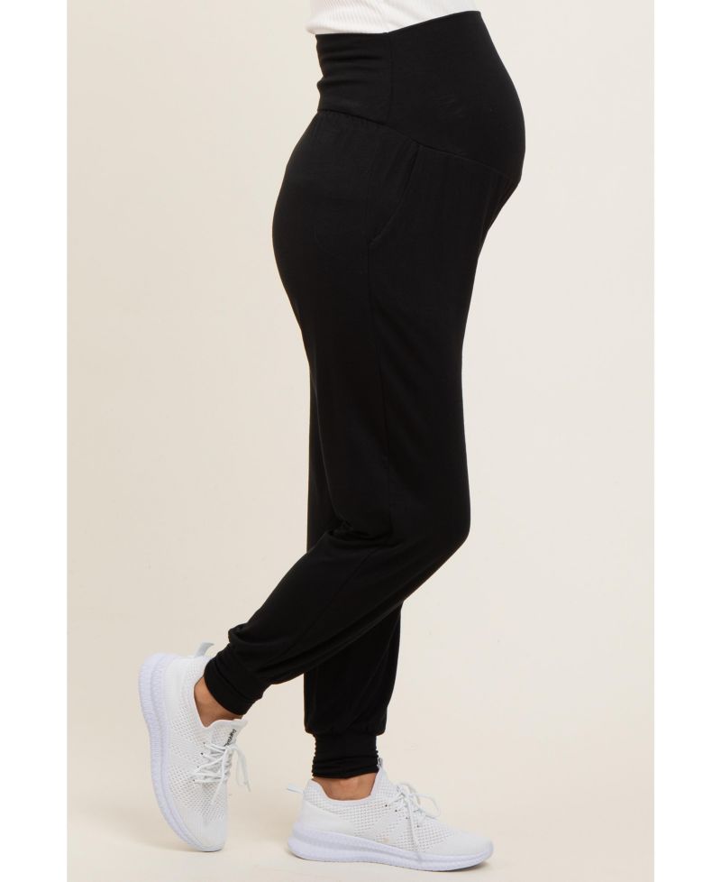 Women's Black Soft Knit Joggers