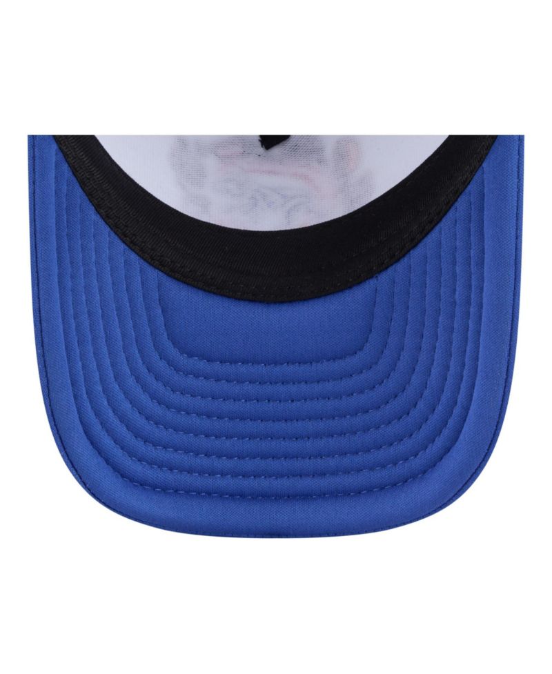 Big Boys and Girls White/Royal Chicago Cubs Food A-Frame 9FORTY Trucker Adjustable Hat