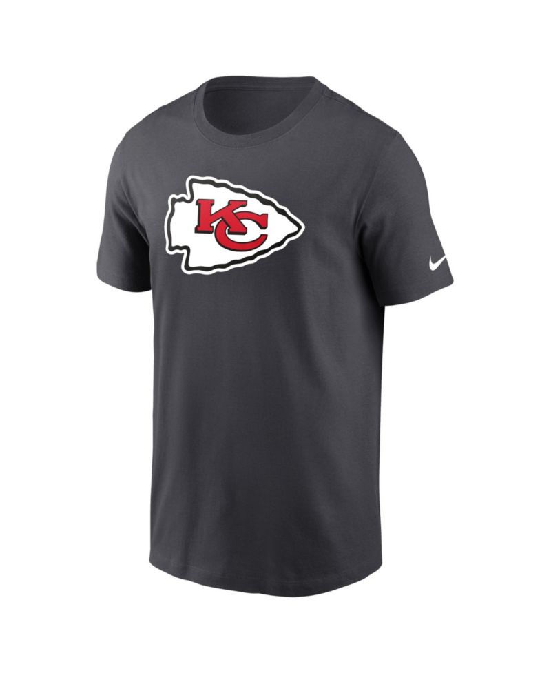 Men's Charcoal Kansas City Chiefs Primetime Logo Essential T-Shirt