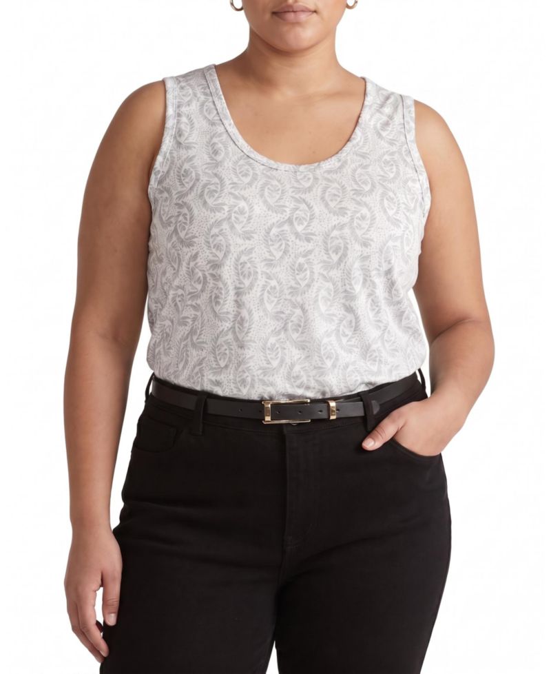 Plus Size Light-As-Air Lightweight Crewneck Sleeveless Tank