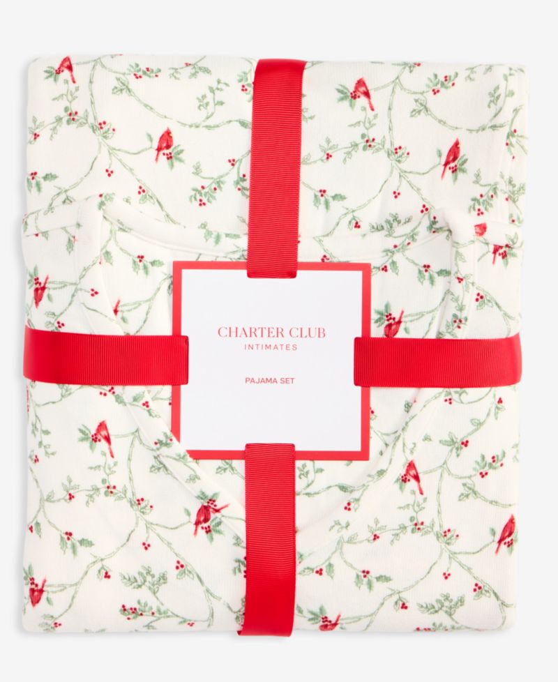 Women's 2-Piece Printed Long-Sleeve Packaged Pajama set