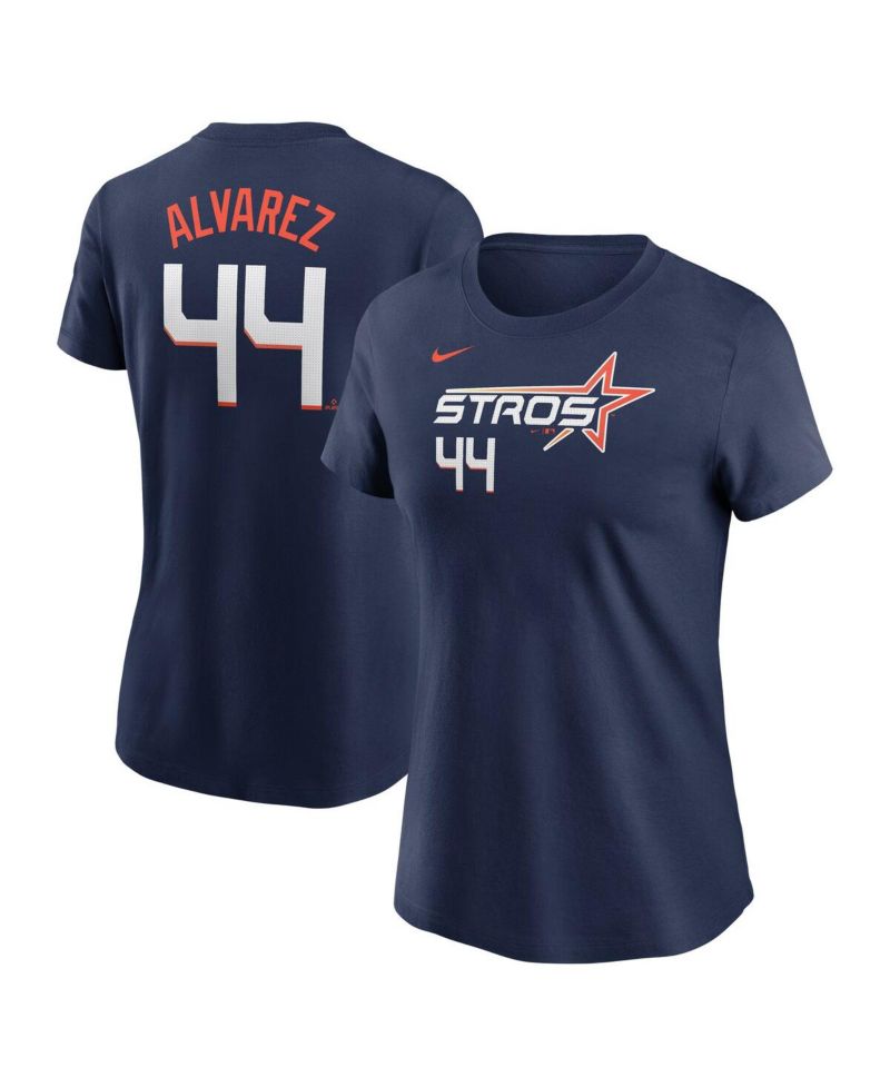 Women's Yordan Alvarez Navy Houston Astros 2025 City Connect Fuse Name & Number T-Shirt