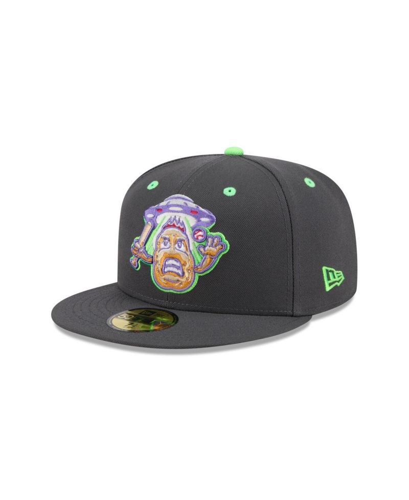 Men's Charcoal New Hampshire Fisher Cats Theme Nights 59FIFTY Fitted Hat