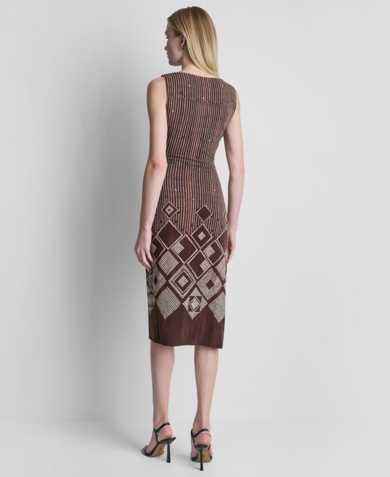 Women's Sleeveless Side Knot Midi Dress