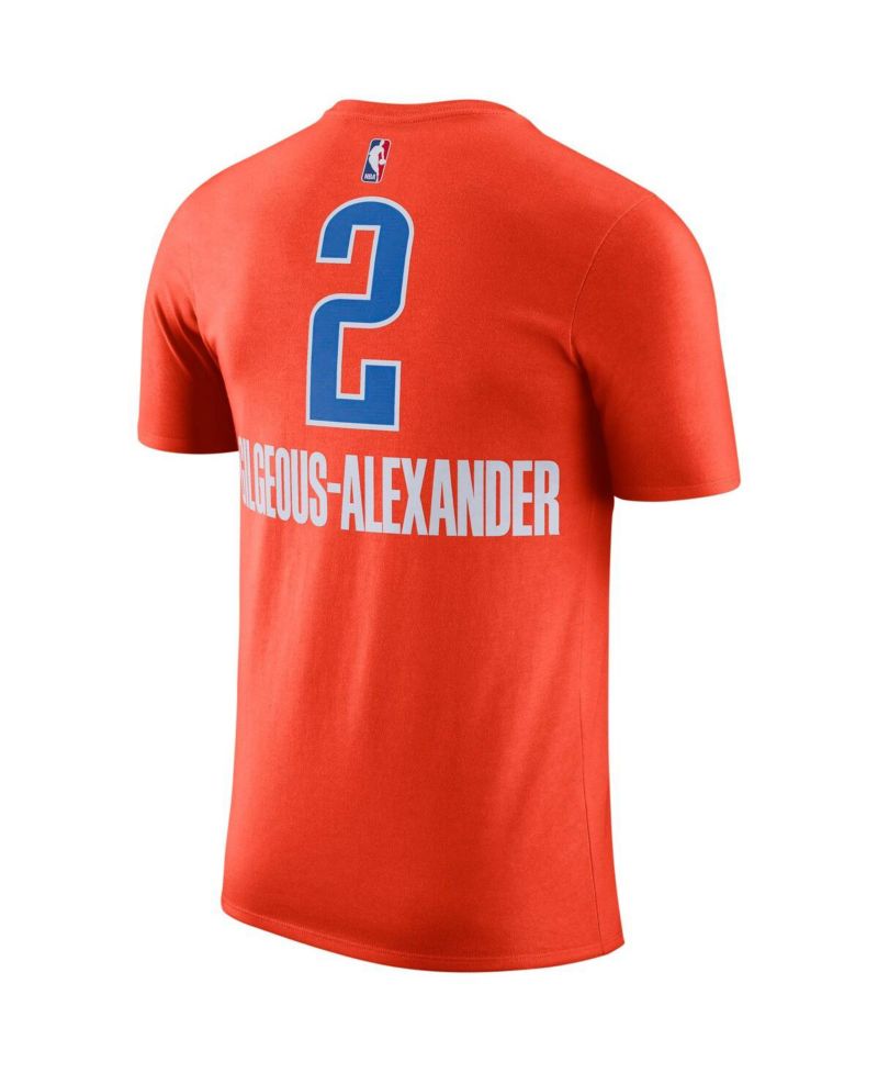 Men's Shai Gilgeous-Alexander Orange Oklahoma City Thunder 2022/23 Statement Edition Name & Number T-Shirt