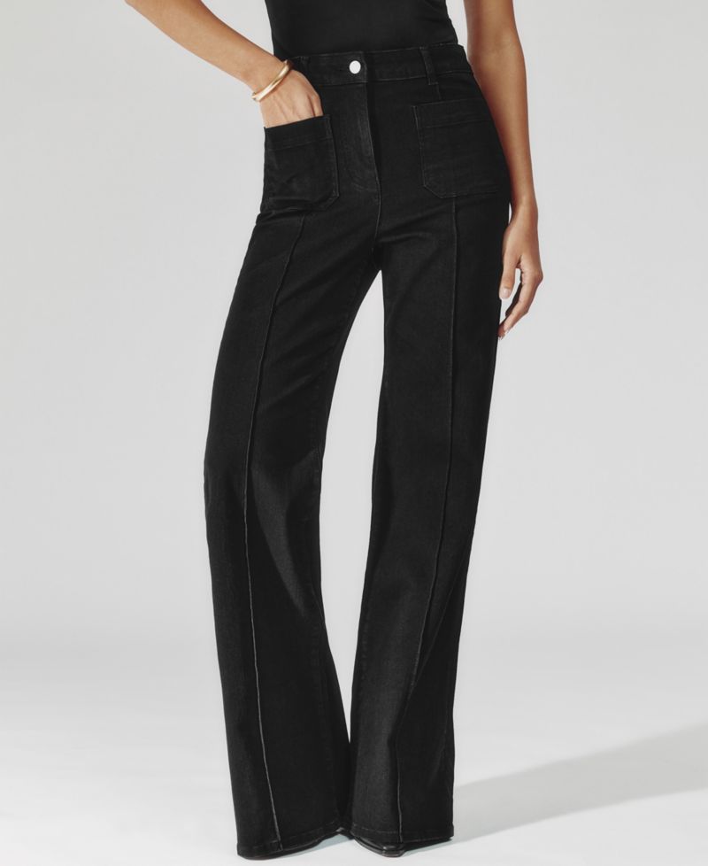 Women's Sakura Patch-Pocket Flare-Leg Jeans
