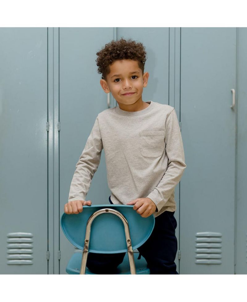 Kids Fair Trade Organic Cotton Long Sleeve Pocket T-Shirt