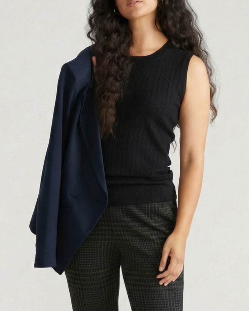 Plus Size Savvy Fine Knit Sweater Shell