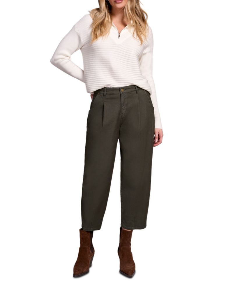 Women's Audrey Mid Rise Girlfriend Barrel Crop Jeans