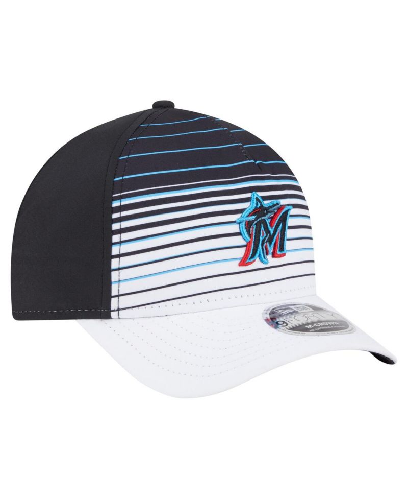 Men's Black Miami Marlins Gradient 9FORTY M-Crown Adjustable Hat