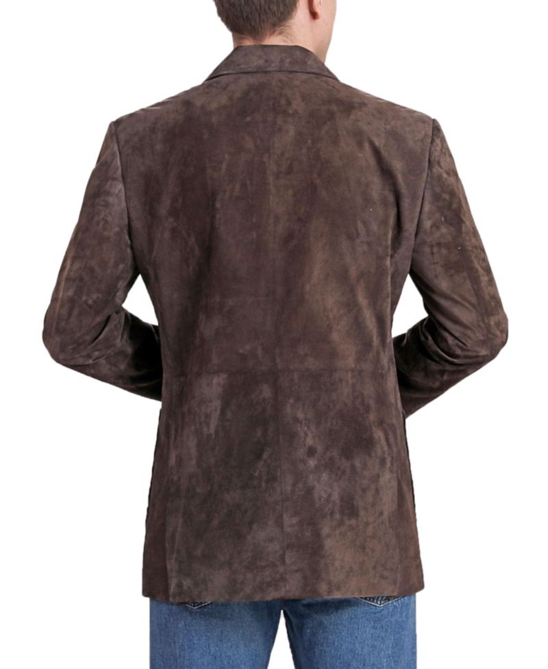 Men's Steve Two-Button Suede Leather Blazer