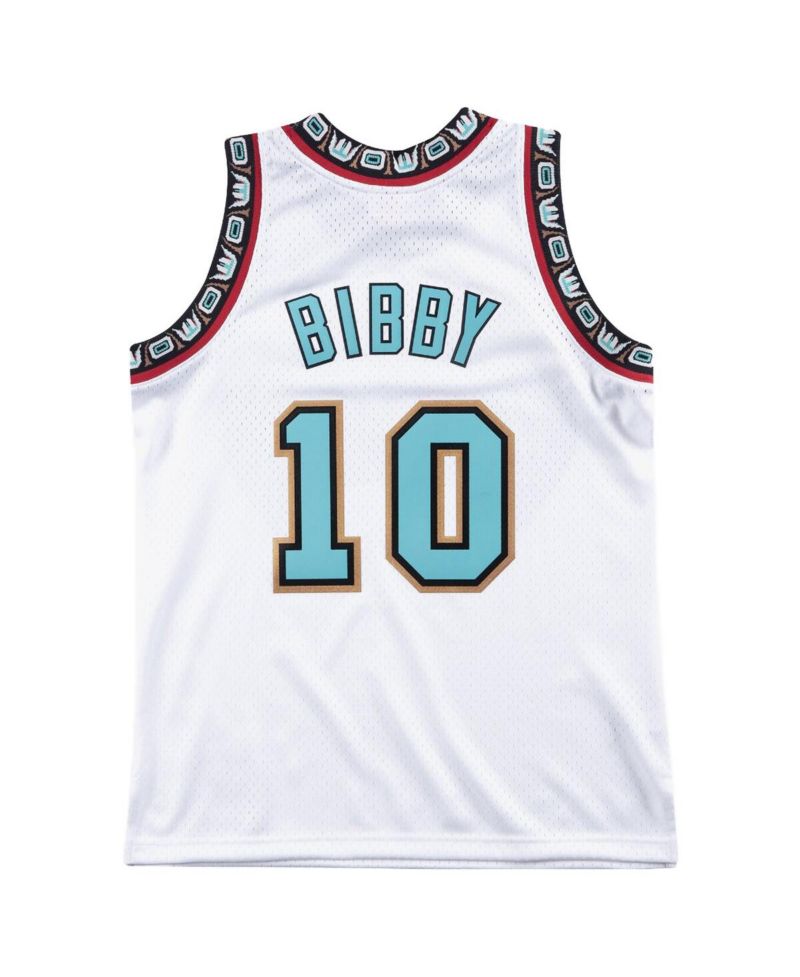 Mitchell Ness Men's Mike Bibby White Vancouver Grizzlies 1998/99 Hardwood Classics Swingman Jersey