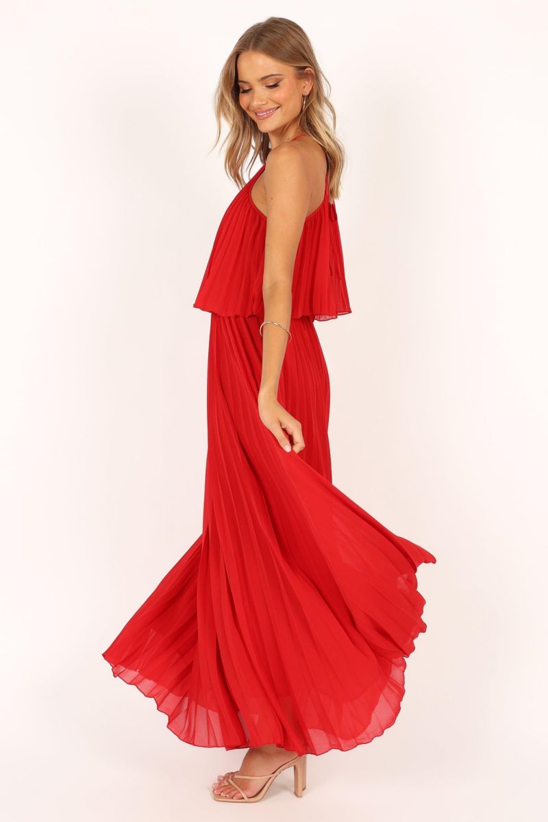 Women's Gia Pleated Halterneck Maxi Dress