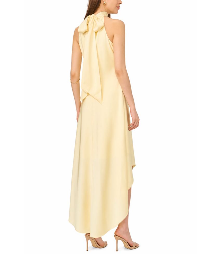 Women's Draped Tie-Back Halter Dress