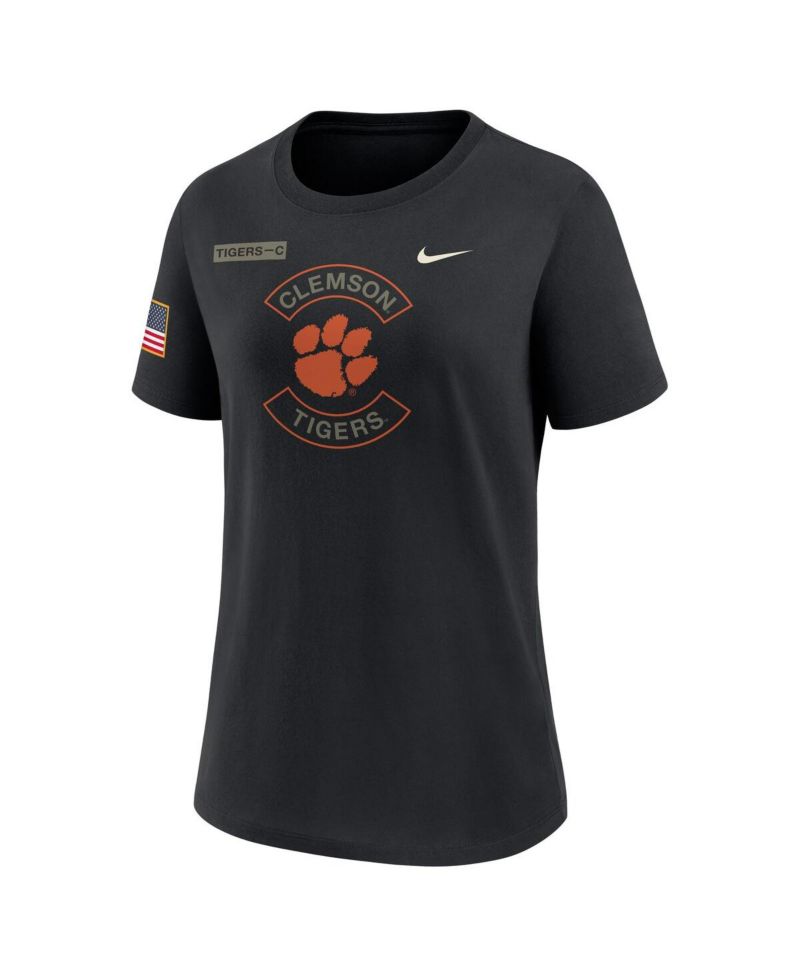 Women's Black Clemson Tigers 2025 Military Appreciation Dri-FIT T-Shirt