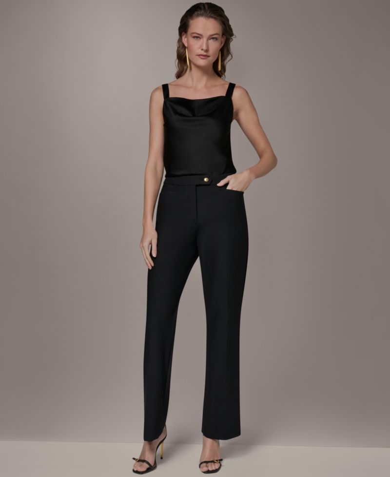 Petite Mid-Rise Boot Leg Pants