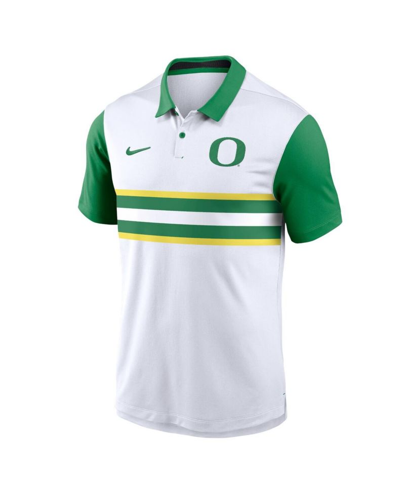 Men's White Oregon Ducks Primetime Campus Vapor Performance Polo