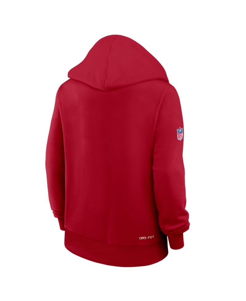 Women's Scarlet San Francisco 49ers Sideline Standard Issue Dri-FIT Hoodie