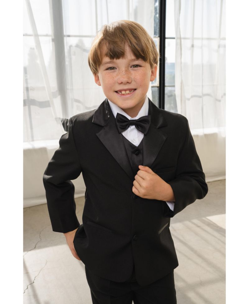 Big Boys Bond 5-Piece Shirt, Bowtie, Jacket, Vest and Pants Tuxedo Set