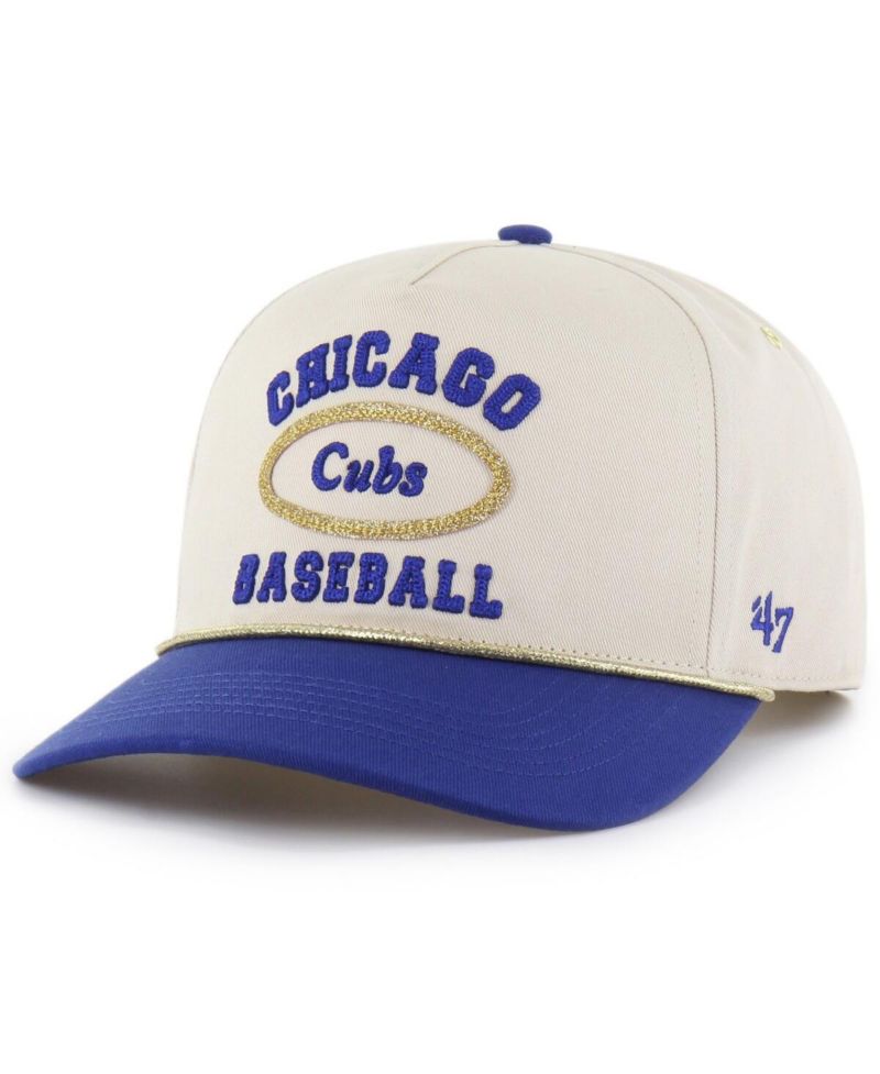 Stoney Clover Lane X Men's Natural/Royal Chicago Cubs Glitter Rope Hitch Adjustable Hat