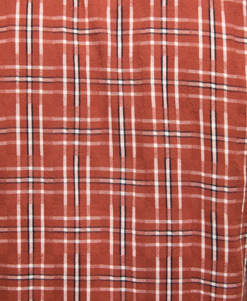 Men's Camp Collar Boxy Plaid Shirt