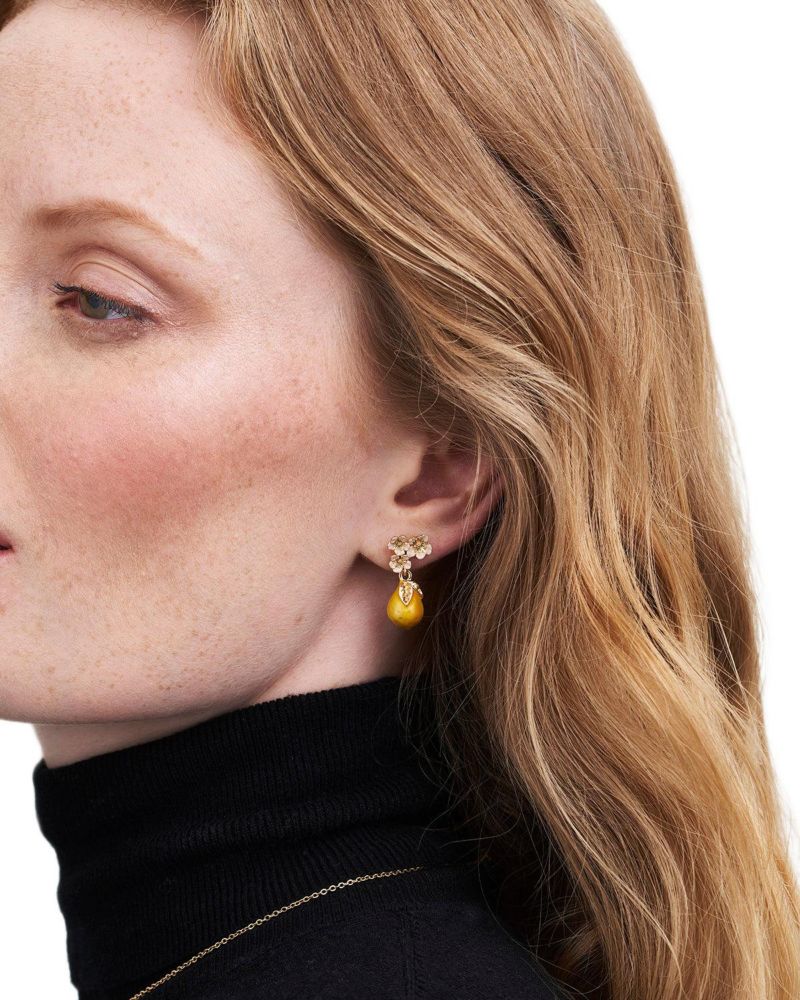 Golden Pear Drop Gold Earrings