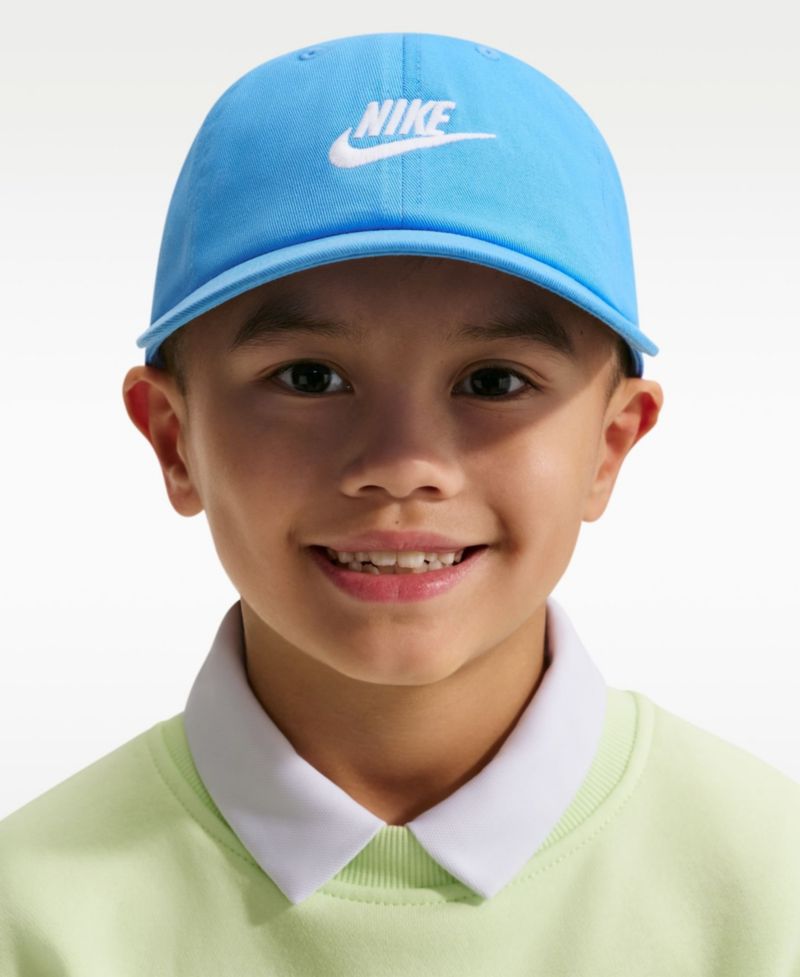 Big Boys and Girls Blue Nike Dri-FIT Wash Club Adjustable Hat