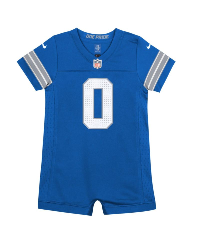 Baby Boys and Girls Detroit Lions Jahmyr Gibbs Short-Sleeve Romper