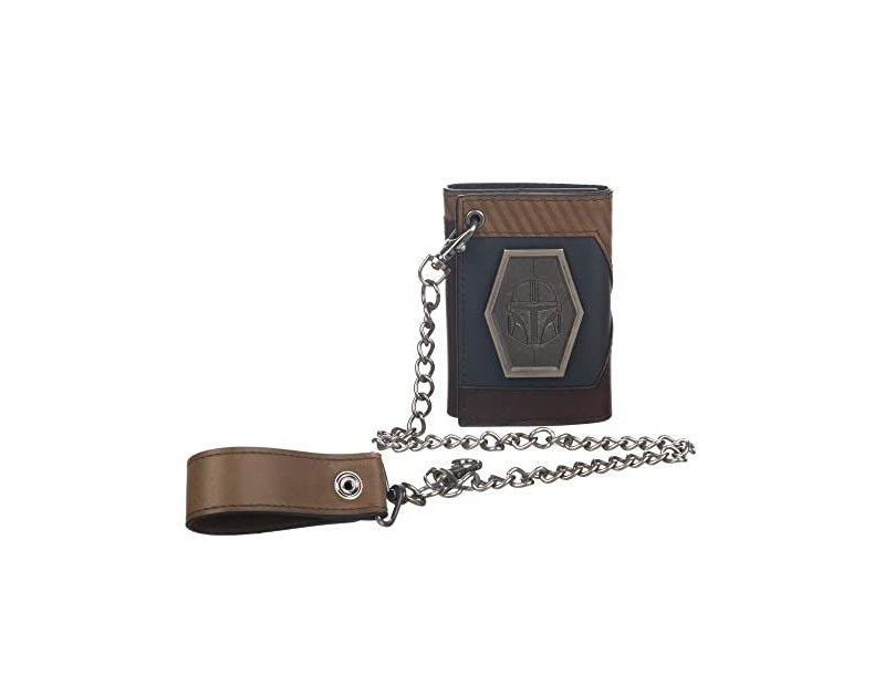 Men's Chain Wallet with Metal Shield