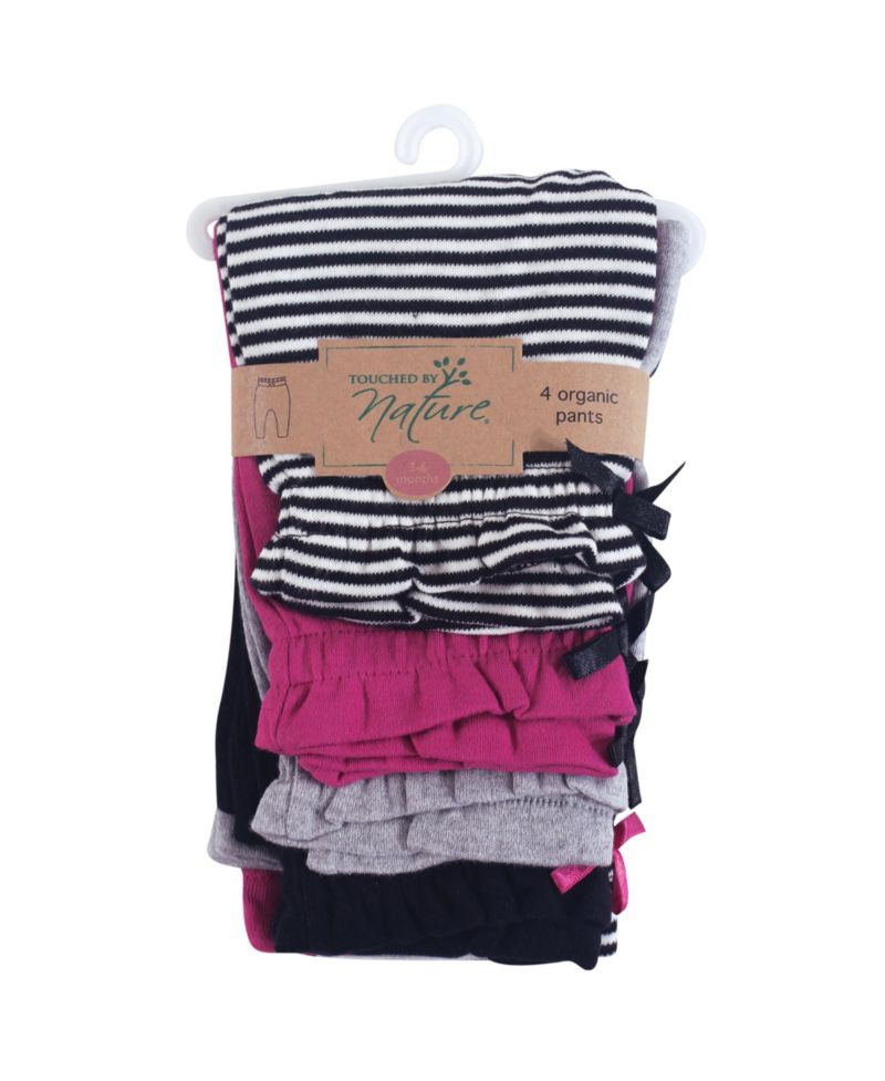 Touched by Nature Baby Girls Soft Natural Cotton Bottoms
