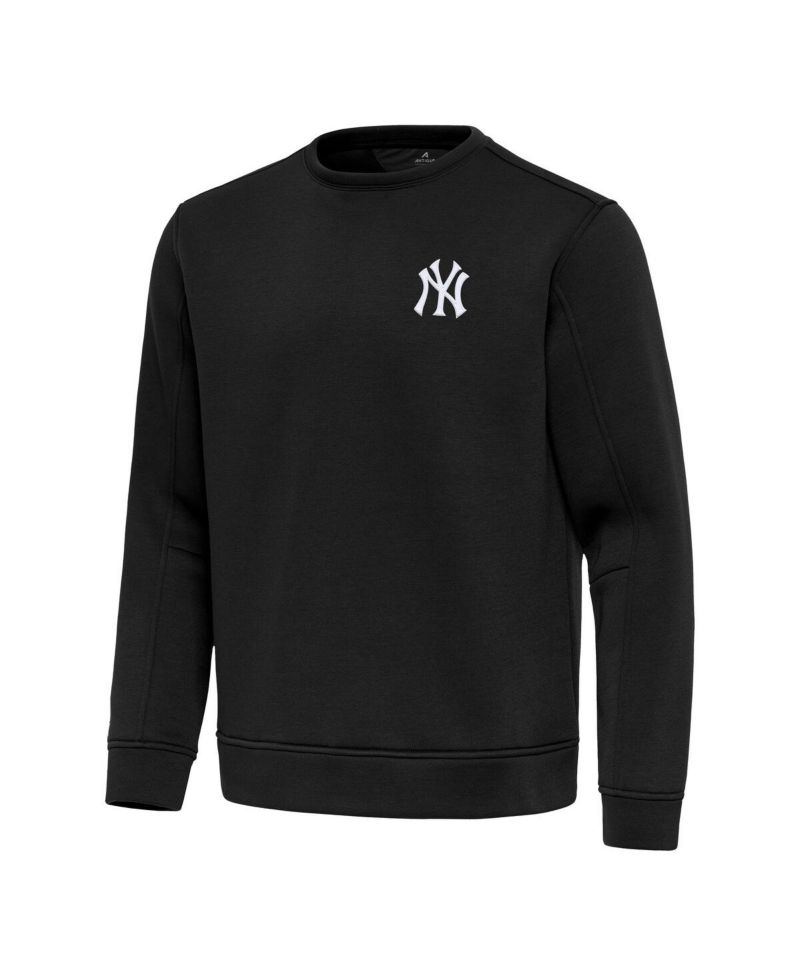 Men's Black New York Yankees Relevant Lightweight Pullover Sweatshirt