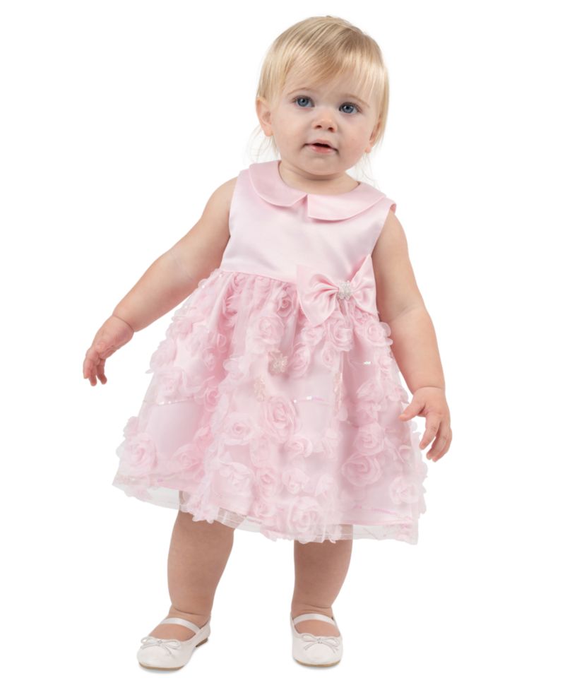 Baby Girls' Floral Soutache Dress