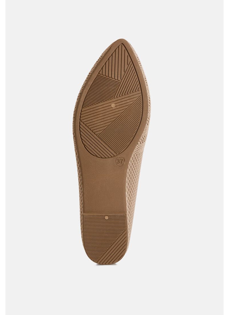 Womens Akili Knit Textile Solid Flats