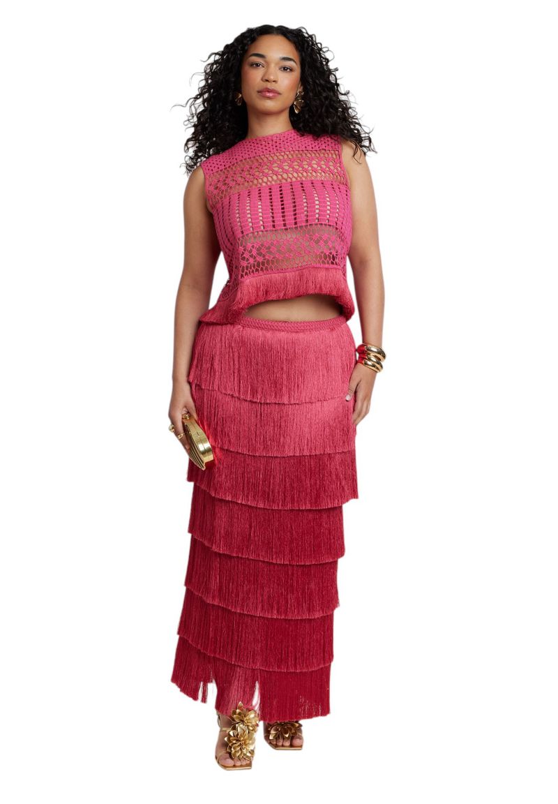 Women's Patbo Fringe Detail Crochet Top