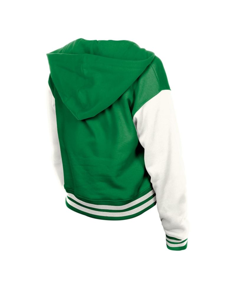 Women's Philadelphia Eagles Kelly Green Throwback Full-Snap Hooded Jacket