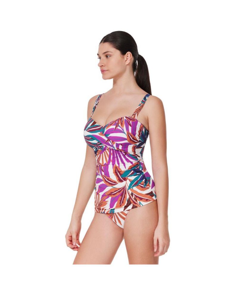 Women's Gottex Plantopia D-Cup Supportive Tankini Swim Top