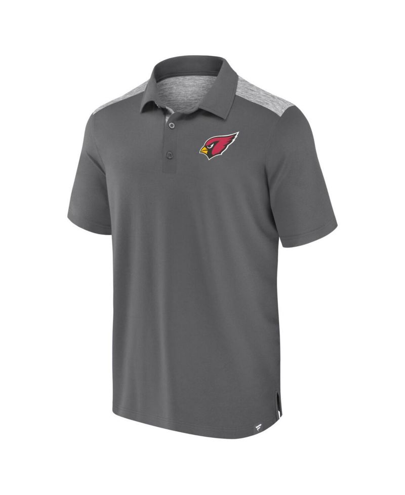 Men's Gray Arizona Cardinals Long Shot Polo Shirt