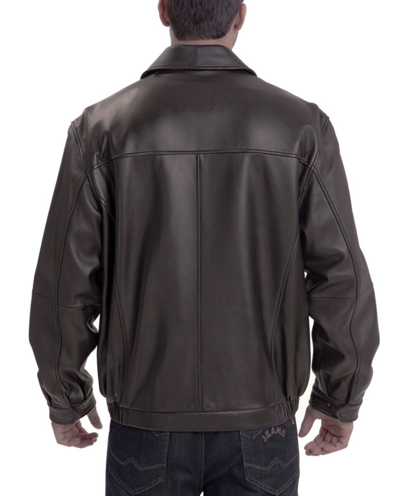 Men's Men Derrick Leather Bomber Jacket
