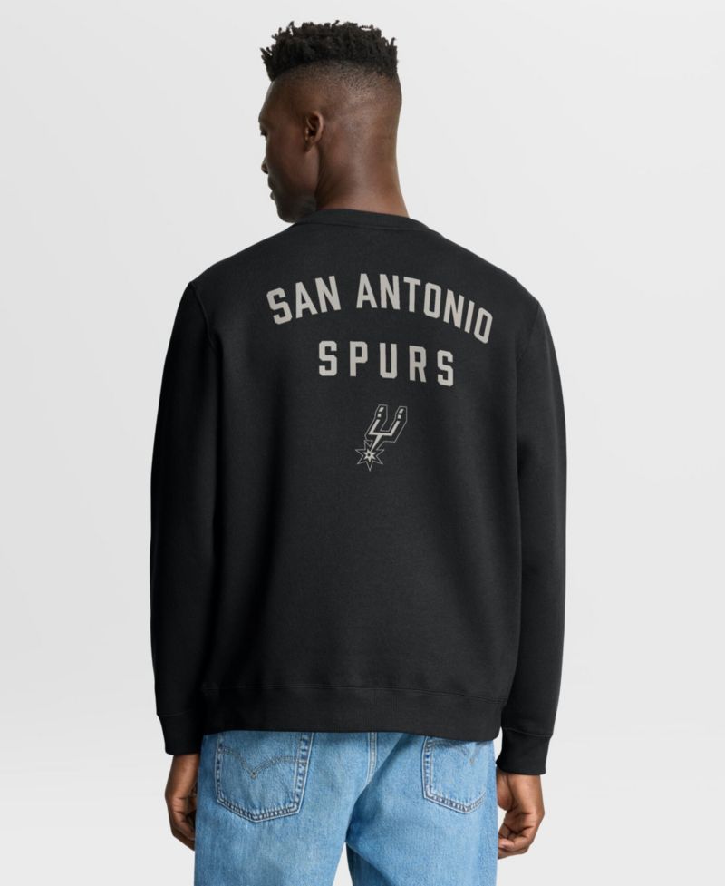 Men's Black San Antonio Spurs Crossover Collection Defensive Rotation Drill Premium Pullover Sweatshirt