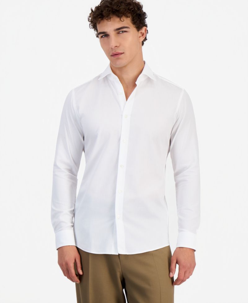 HUGO by Men's Valerio Modern-Fit Patterned Dress Shirt
