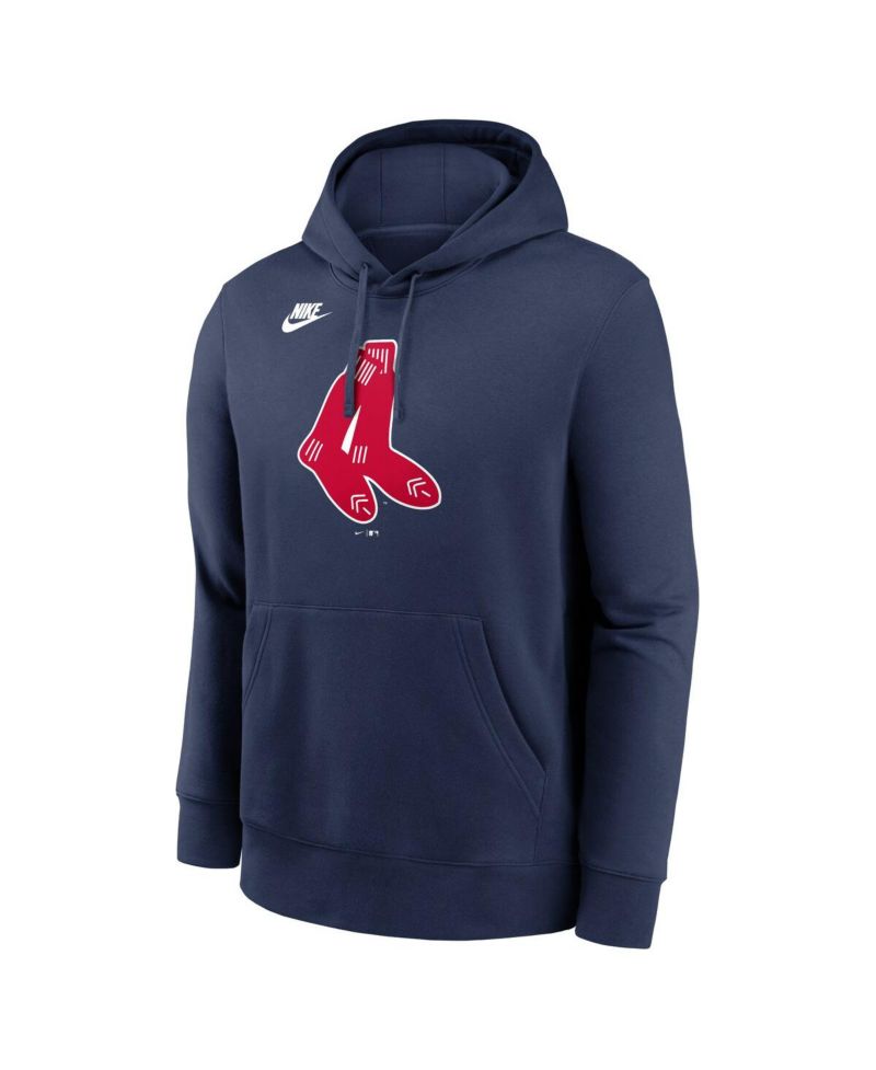 Men's Navy Boston Red Sox Cooperstown Collection Logo Club Pullover Hoodie