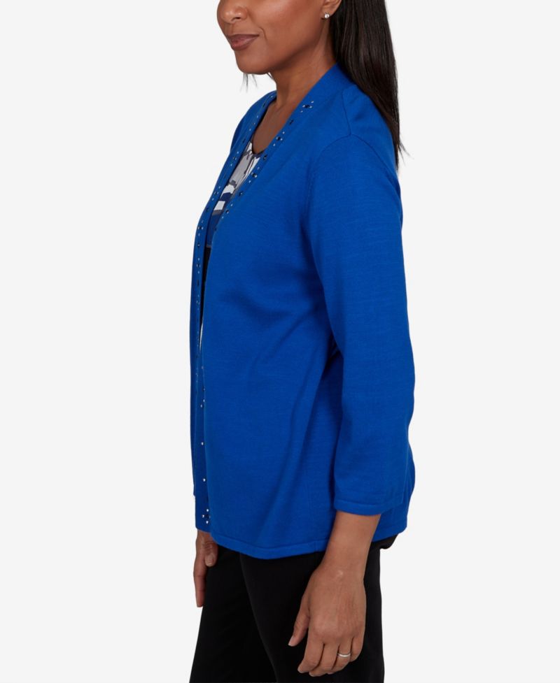 Women's Shawl-Collar Open-Front Cardigan