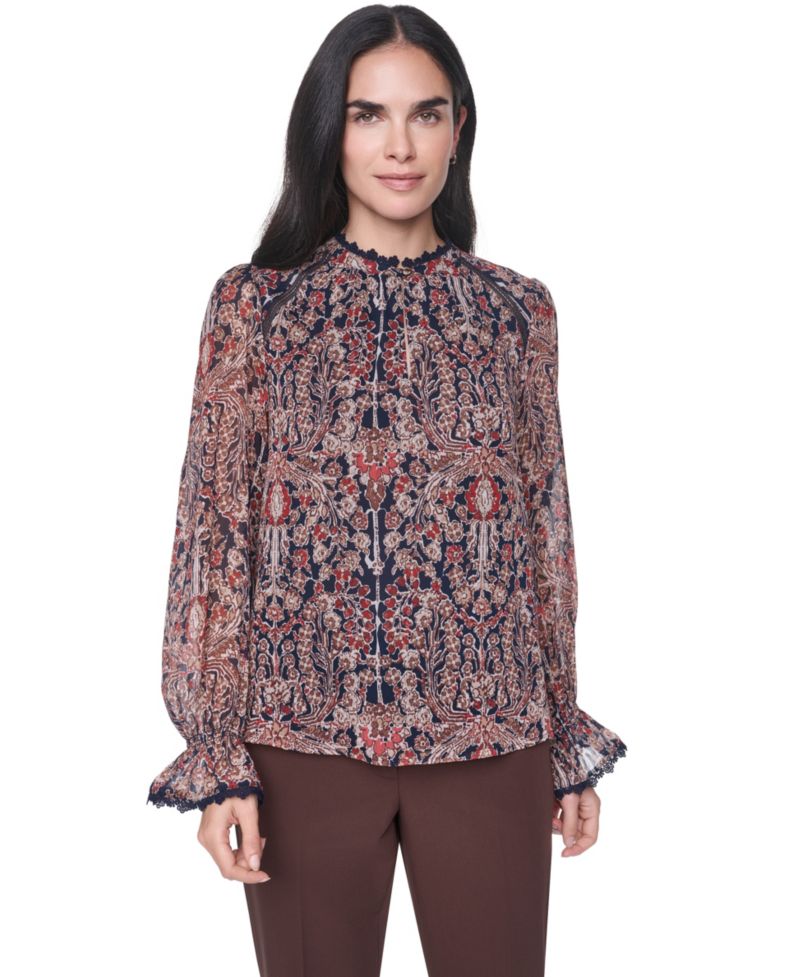 Women's Lace Long-Sleeve Blouse