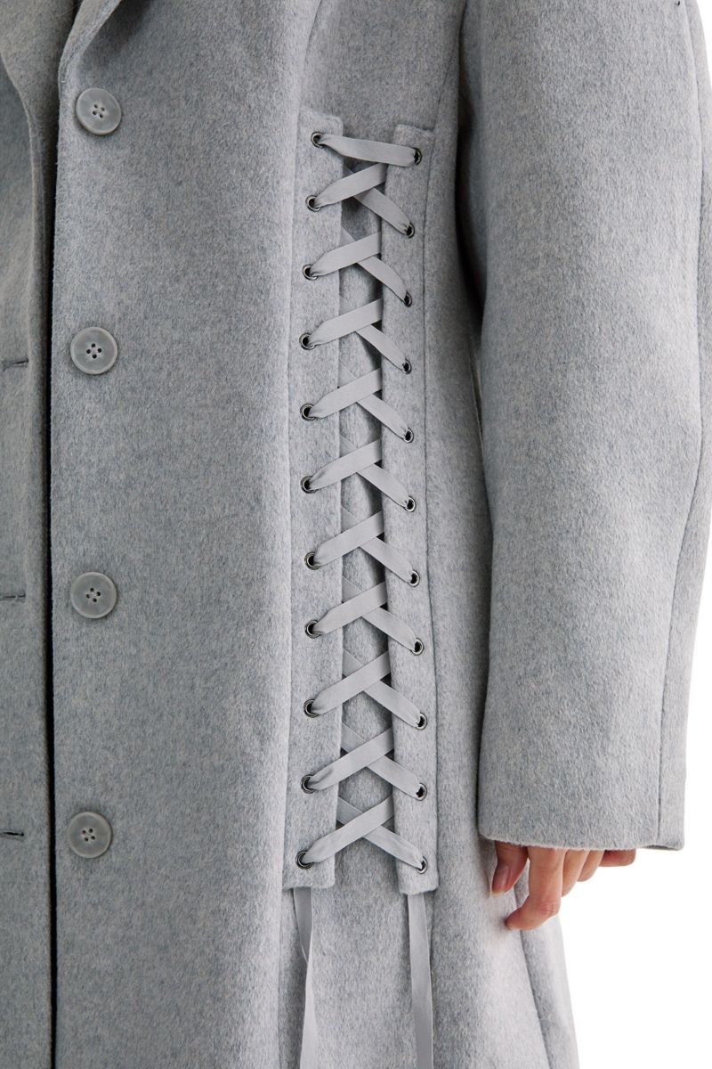 Premium Corseted Detail Maxi Coat
