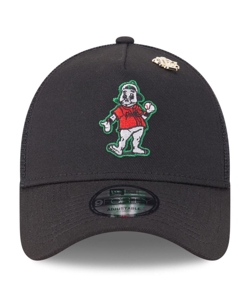 Men's Black San Francisco Giants 2025 Big League Chew A-Frame 9FORTY Adjustable Trucker Hat