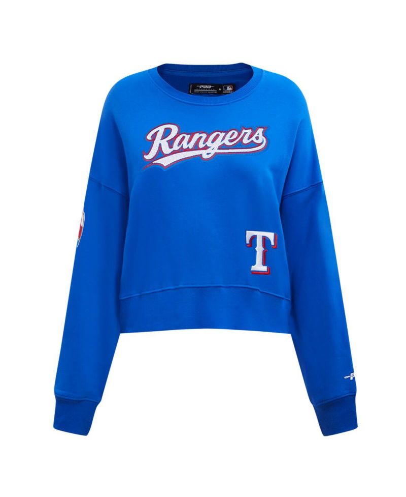 Women's Royal Texas Rangers Game Day Classics Crewneck Pullover Sweatshirt