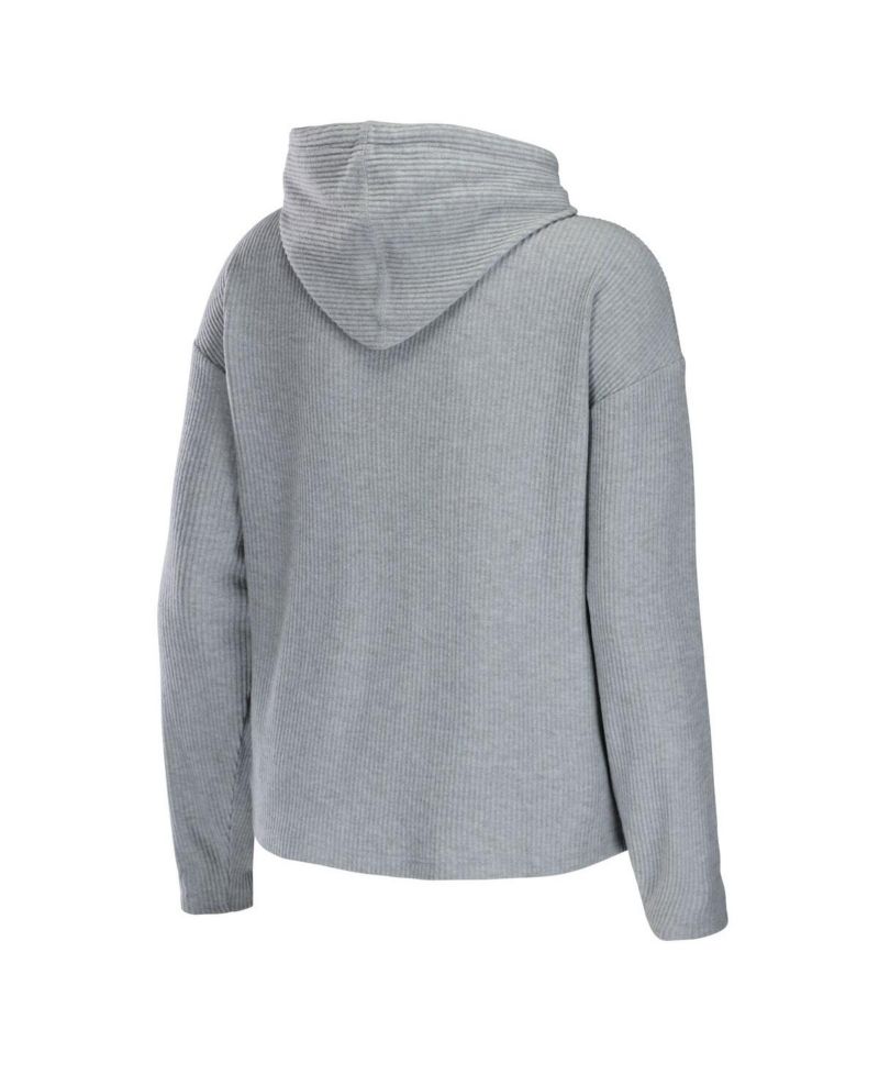 Women's Heather Gray Chicago Blackhawks Logo Pullover Hoodie and Pants Sleep Set