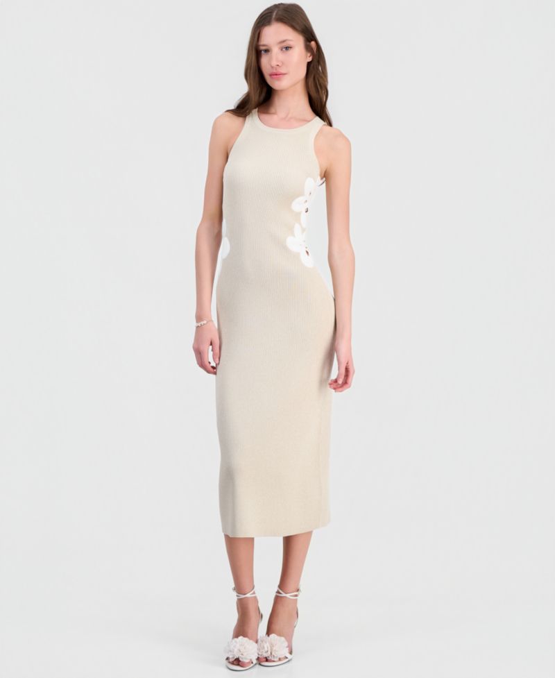 Women's Laurie Sleeveless Metallic Knit Midi Dress